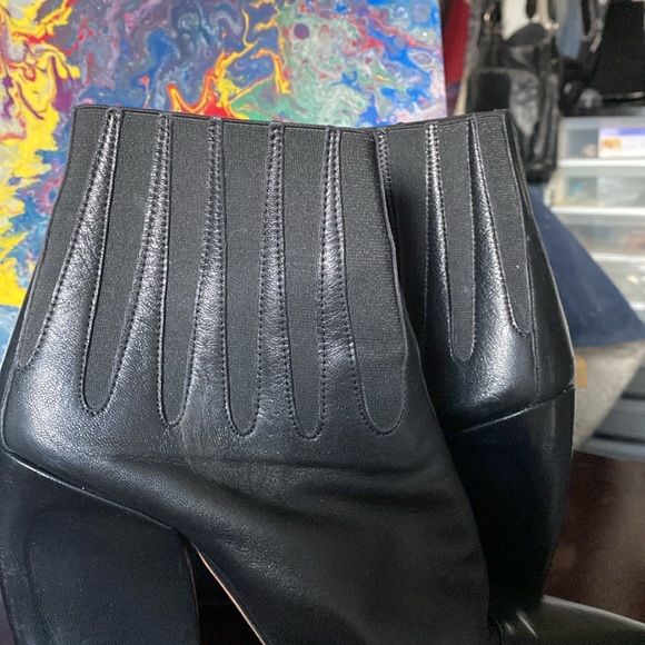 Maria Brotans ankle boots black skinny wide heel Y2K 90's Trending - Picture 5 of 7